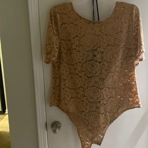 Gold bodysuit 3x never worn